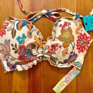 Sundazed halter bikini top sz 34DD